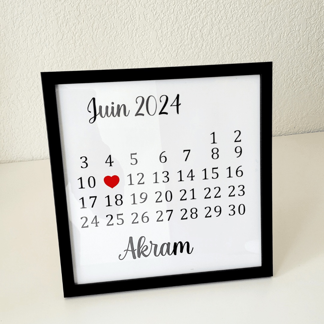 Cadre personnalisé : date importante