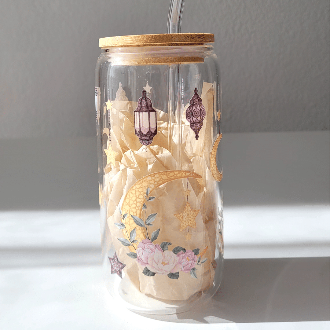 Gobelet et paille en verre "Oriental" – Image 2